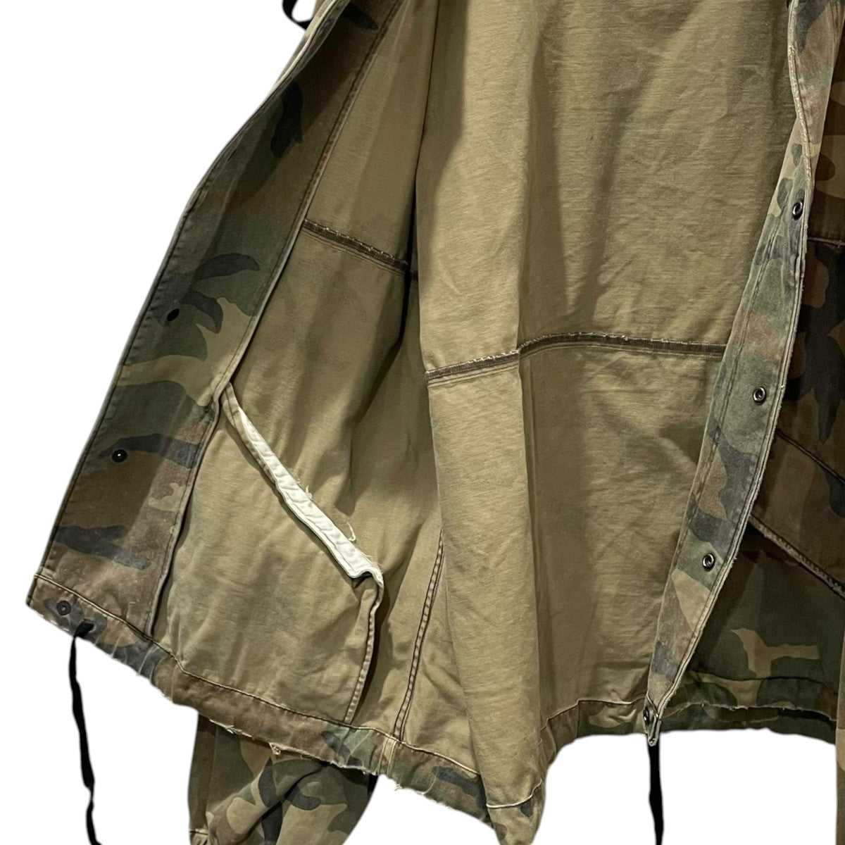24AW カモフラ柄加工ジップアップフーデッドジャケット CAMO HOODIE JACKET カモフーディジャケット ANC-SH47-A