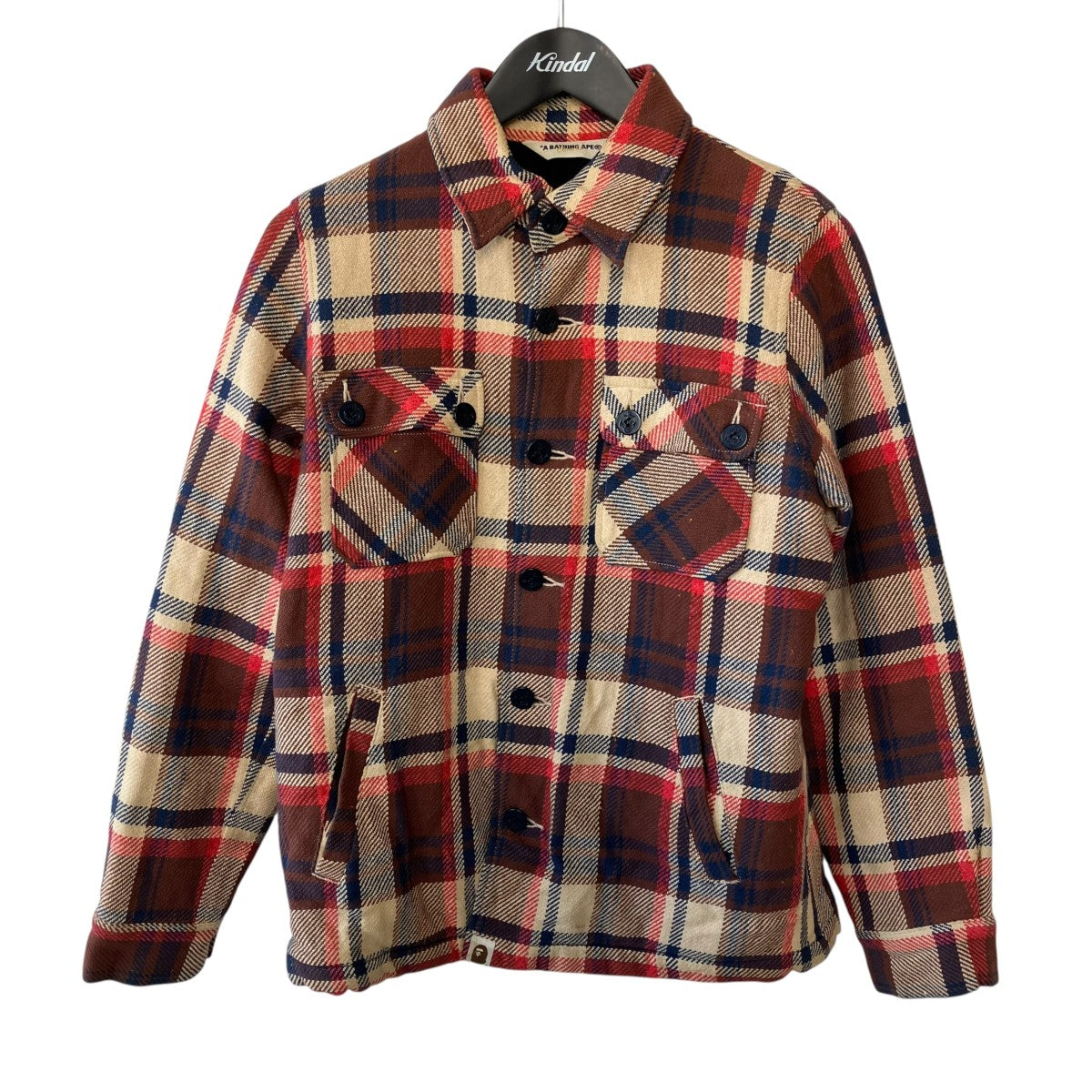 A BATHING APE チェックシャツジャケット 古着・中古-1枚目のアイテム画像