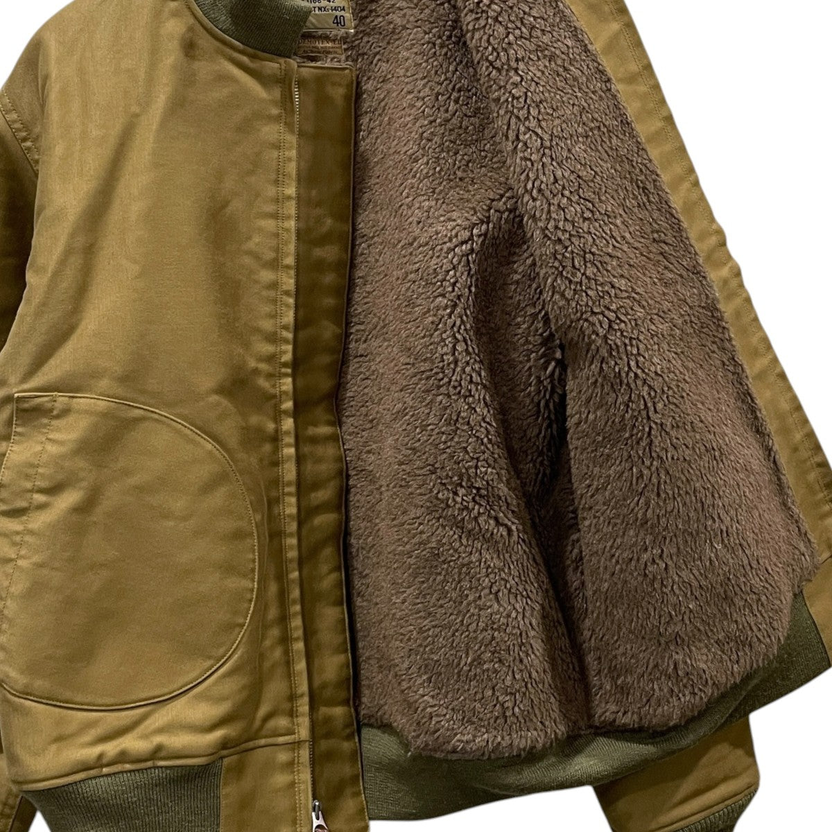 デッキジャケット JACKET， DECK， ZIP ALPACA ＆ WOOL PILE LINING NAVY DEPARTMENT BR15151