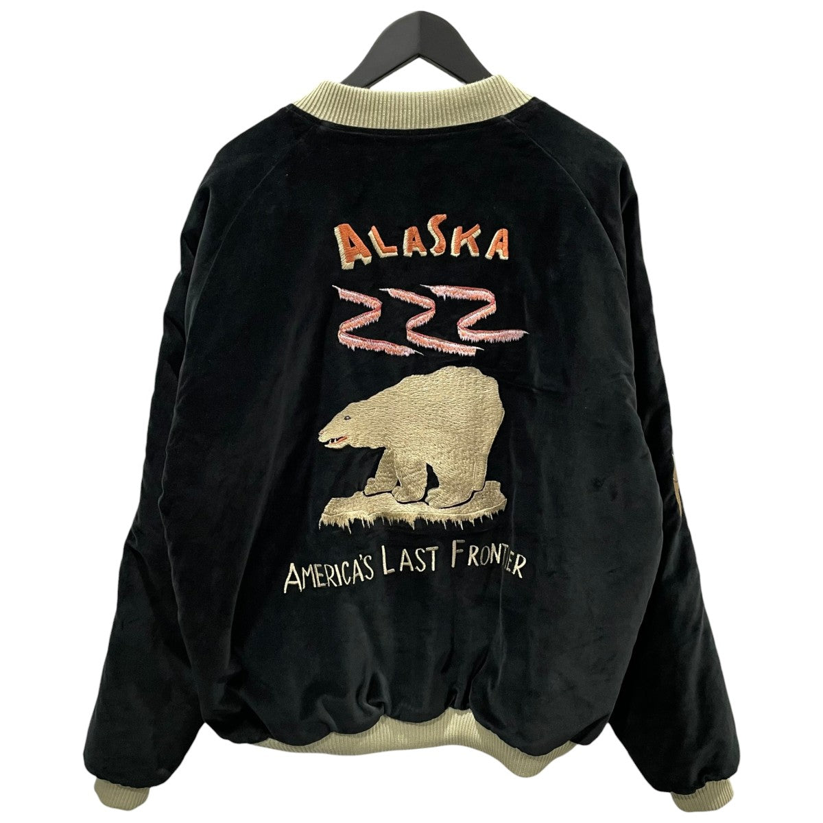 リバーシブルスカジャン 1950s Style Velveteen Souvenir Jacket POLAR BEAR ALASKA MAP スーベニアジャケット TT15792-119