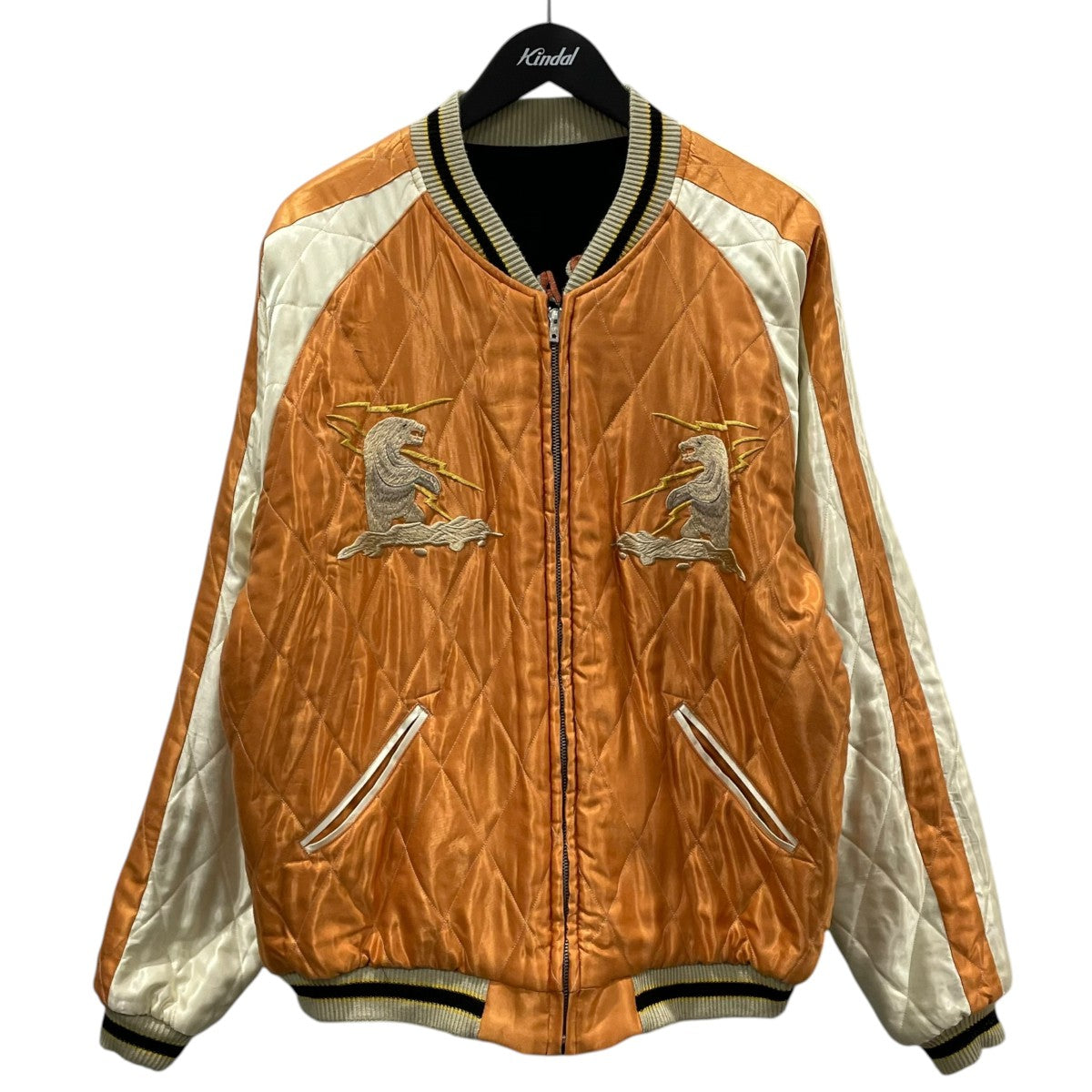 リバーシブルスカジャン 1950s Style Velveteen Souvenir Jacket POLAR BEAR ALASKA MAP スーベニアジャケット TT15792-119