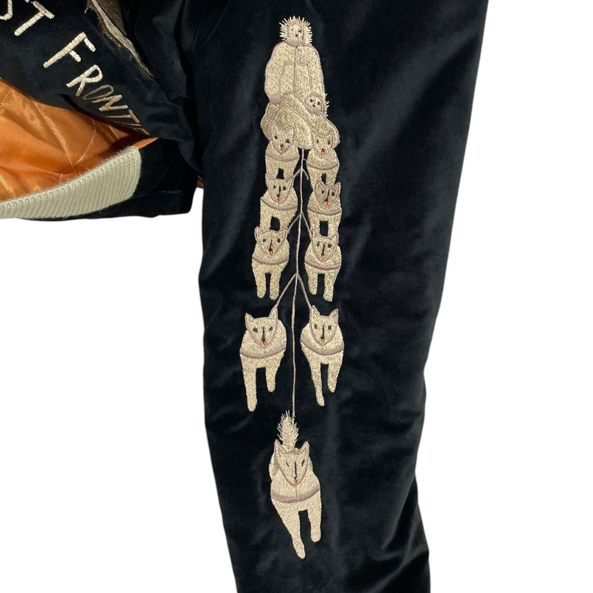 リバーシブルスカジャン 1950s Style Velveteen Souvenir Jacket POLAR BEAR ALASKA MAP スーベニアジャケット TT15792-119