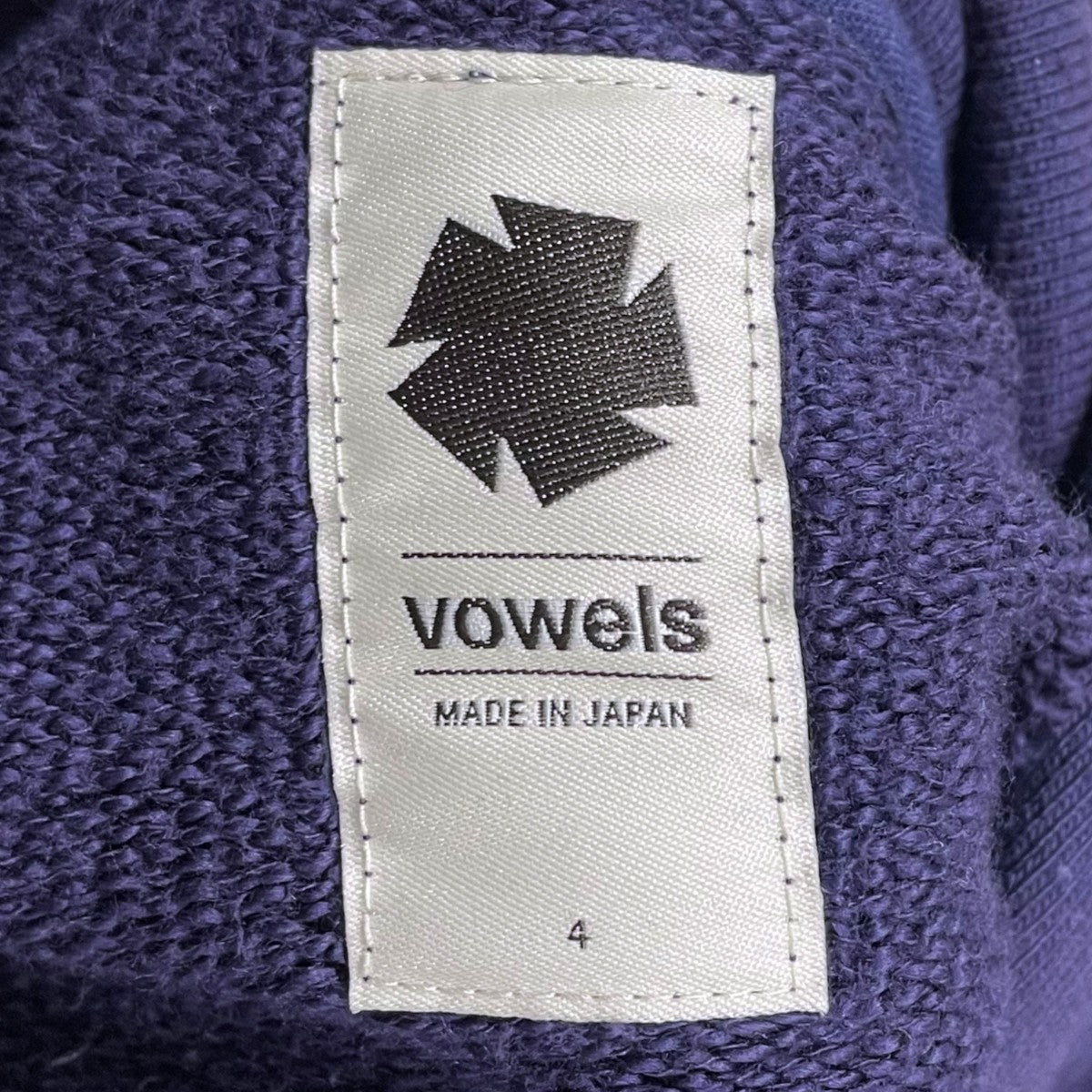 VOWEL 24AW 加工ロゴプリントプルオーバーパーカー Blur Hoodie ブラー フーディー VO-24AW-H013-75-4 古着・中古-6枚目のアイテム画像