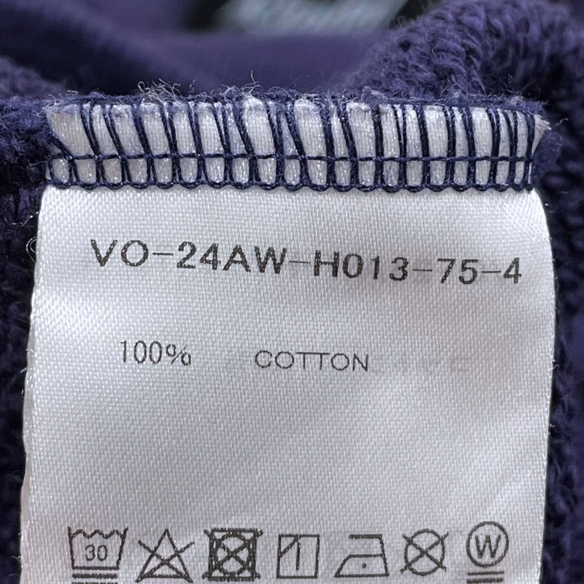 VOWEL 24AW 加工ロゴプリントプルオーバーパーカー Blur Hoodie ブラー フーディー VO-24AW-H013-75-4 古着・中古-7枚目のアイテム画像