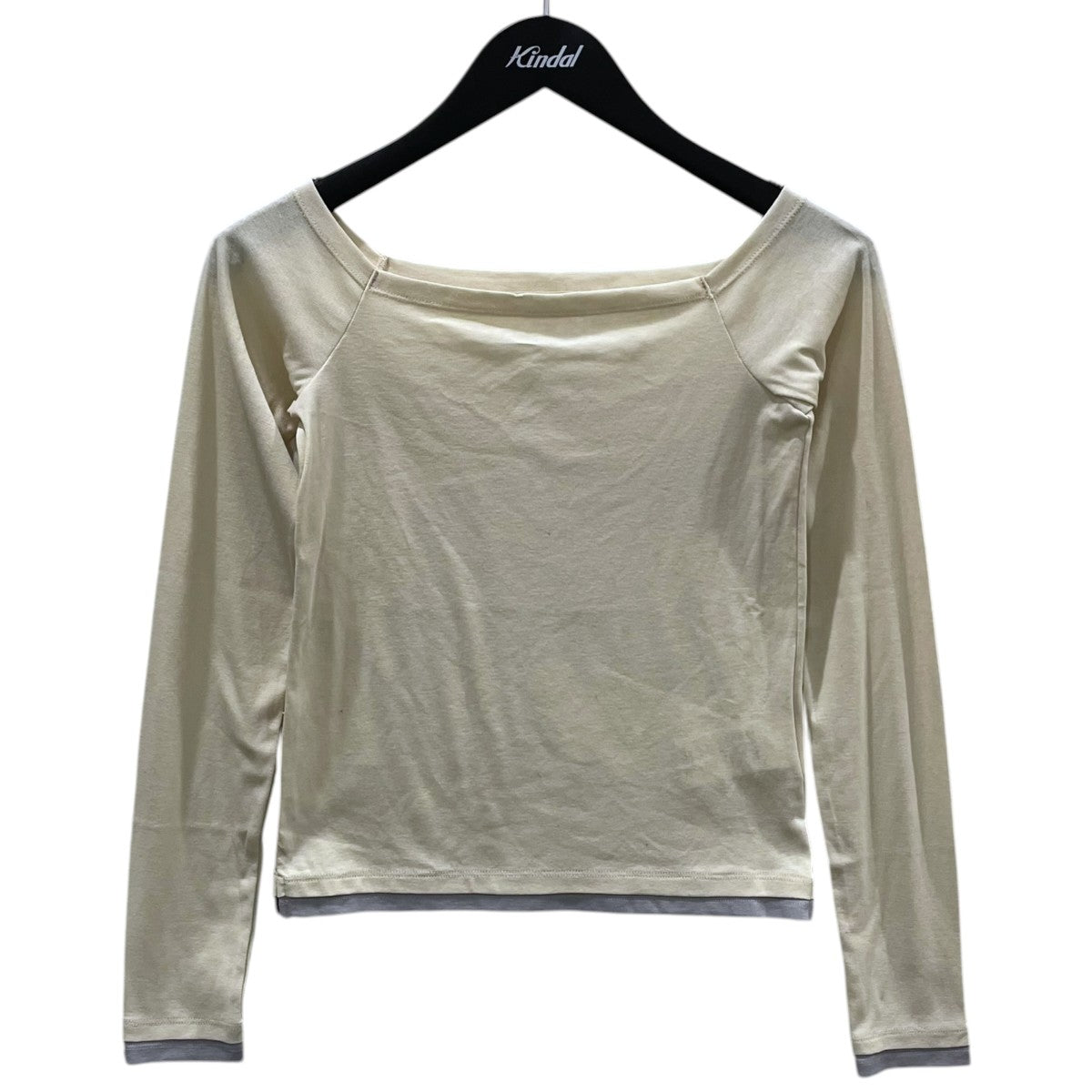 JOHN MASON SMITH ジョン メイソン スミス 26SS COTTON OFF SHOULDER LAYERED PULLOVER オフショルダーカットソー 26SCT-330L ブラック 38 JOHN MASON SMITH(ジョンメイソンスミス) 26SS オフショルダー