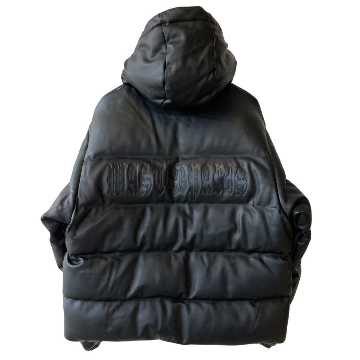 WASTED PARIS FAUX LEATHER HOOD PUFFER JACKETダウンジャケット