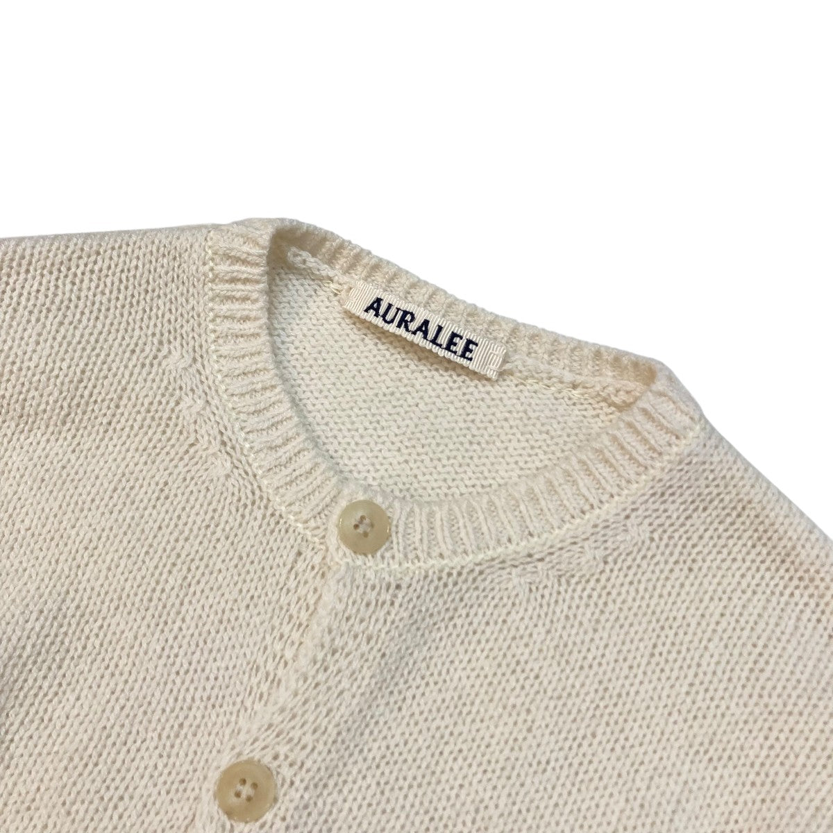 AURALEE(オーラリー) SUMMER CASHMERE KNIT CREW NECK CARDIGANサマー