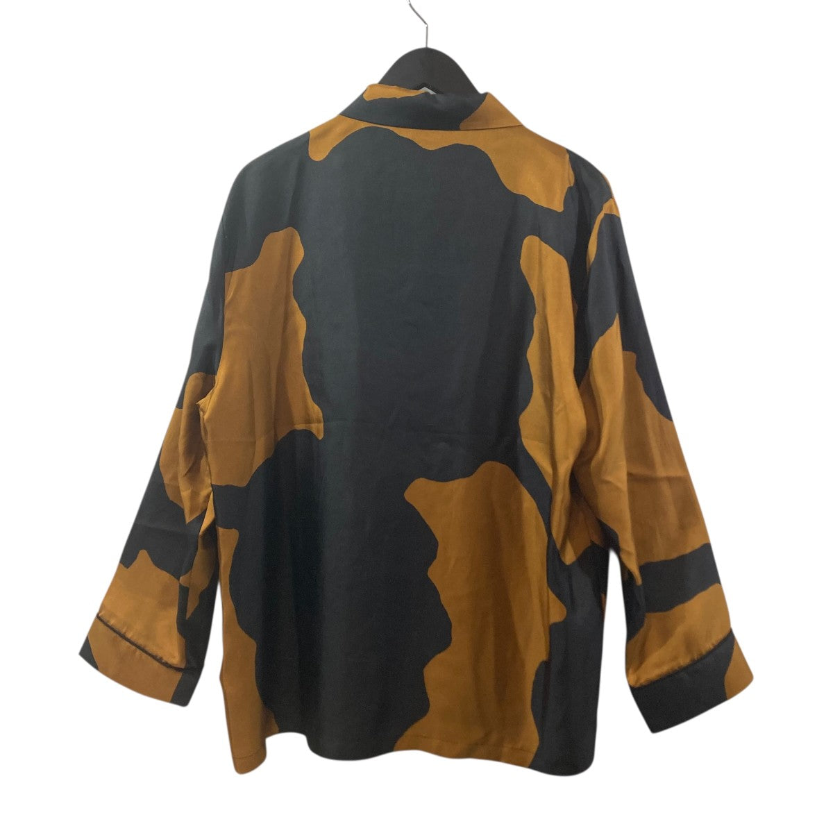 PJ SHIRT SHAPE SHIFTER BRONZE BLACKシルクシャツ367-121-22