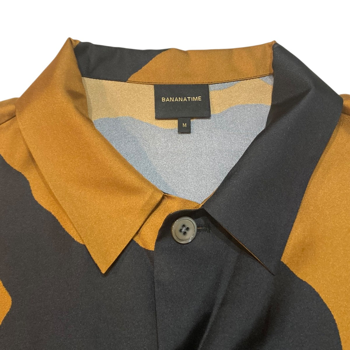 PJ SHIRT SHAPE SHIFTER BRONZE BLACKシルクシャツ367-121-22