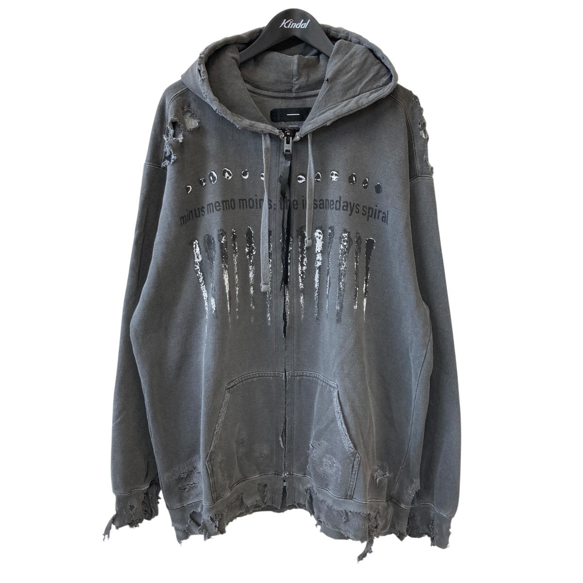 BOOTLEG ZIP UP HOODIE加工ジップアップフーディー
