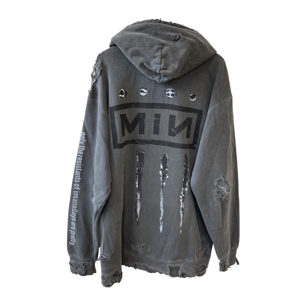 BOOTLEG ZIP UP HOODIE加工ジップアップフーディー