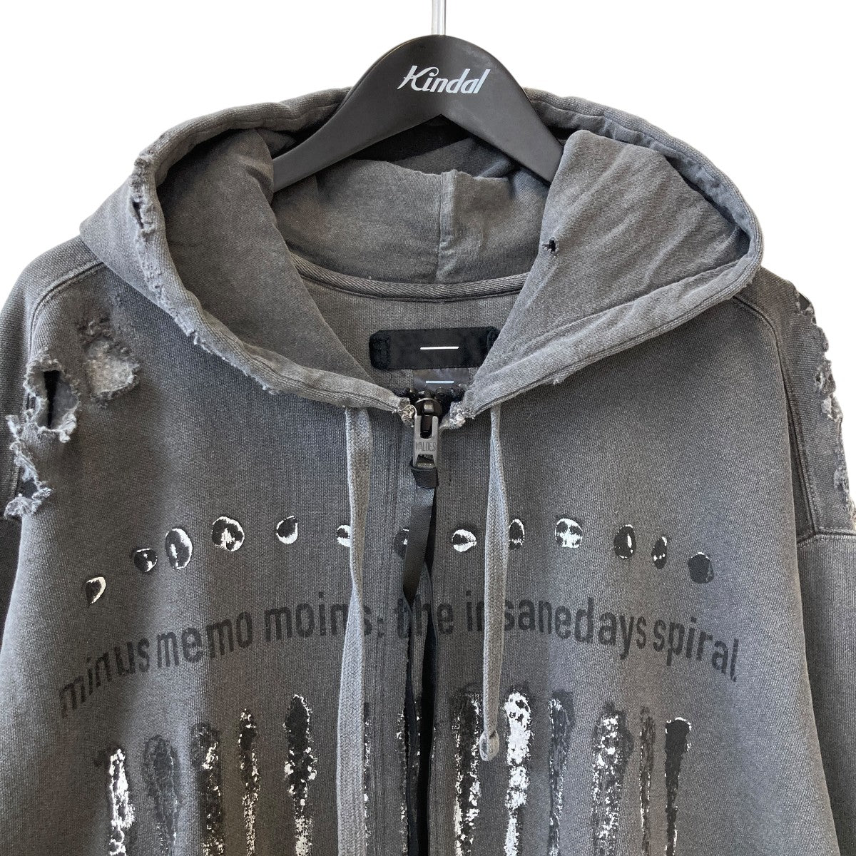 BOOTLEG ZIP UP HOODIE加工ジップアップフーディー