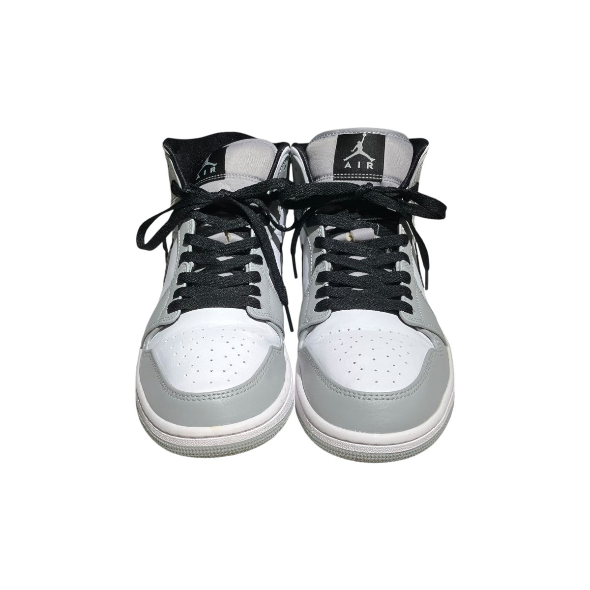 Air Jordan 1 Mid Light Smoke Grey／White／Blackハイカットスニーカー554724-092