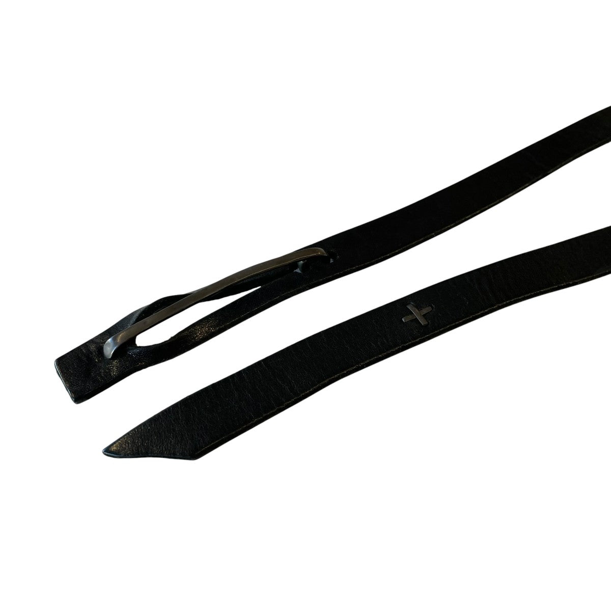 Leather Buckle Slim Beltレザーベルト