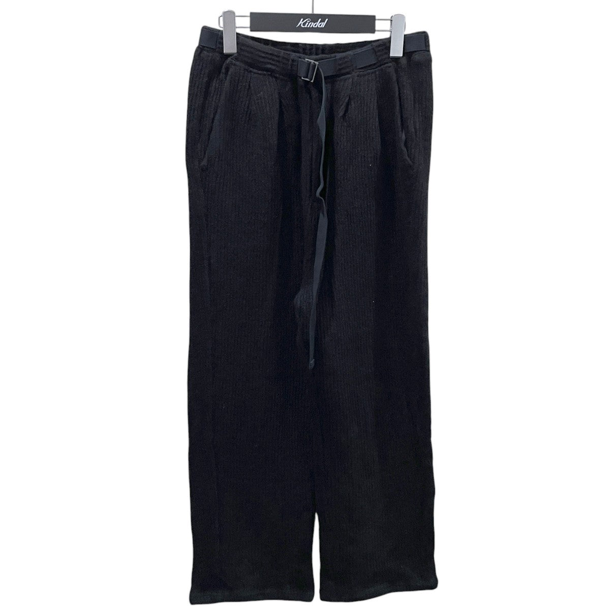 25AW ウールパンツ WOOLCORD BELTLESS SLACKS ウールコードベルトレススラックス ANC-PT85-B