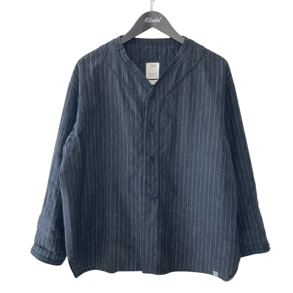 VISVIM DUGOUT L S SANTOMEプルオーバーシャツ0123105011011 古着・中古-1枚目のアイテム画像