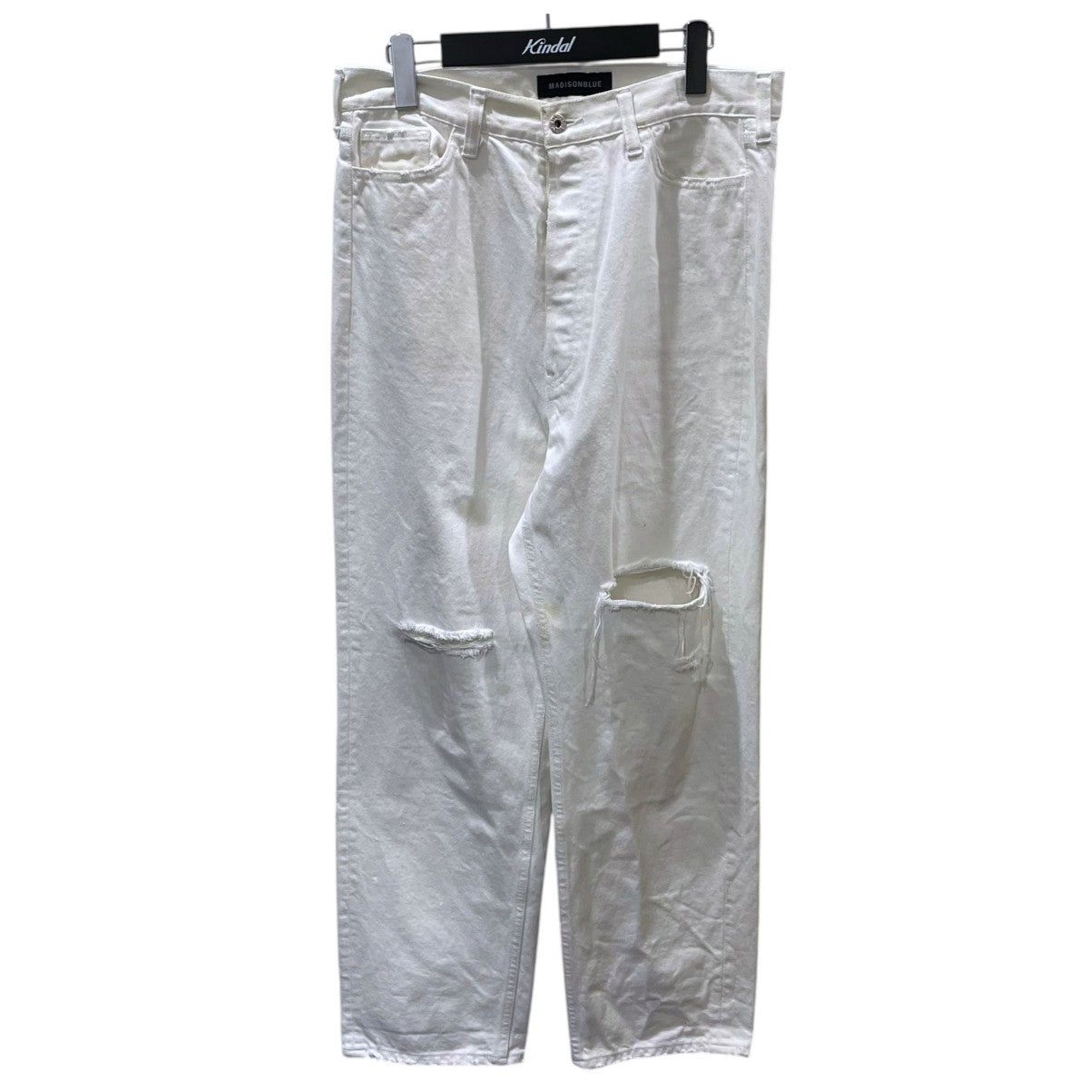 MADISON BLUE 24AW 加工デニムパンツ CRASHED SAROUEL PT DENIM MNS クラッシュド サルエル パンツ デニム MB244-3003M 古着・中古-1枚目のアイテム画像