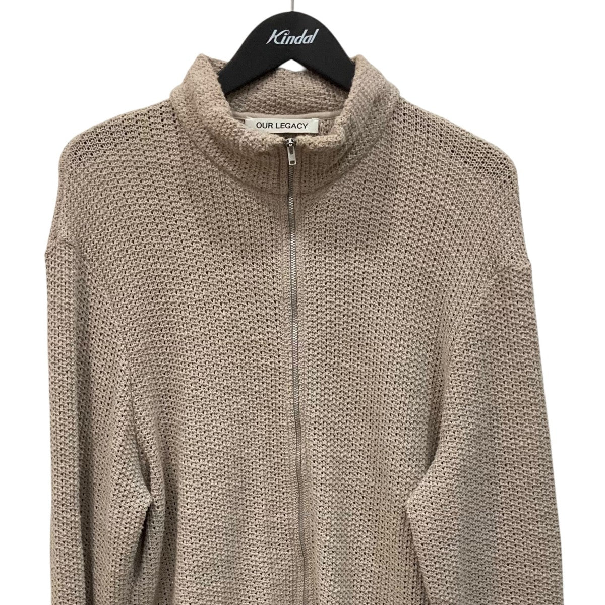 トップス Our legacy Shrunken Fullzip Polo 46 Our Legacy - Shrunken Fullzip Polo in Brown Sparse Buckle Weave – Stoy