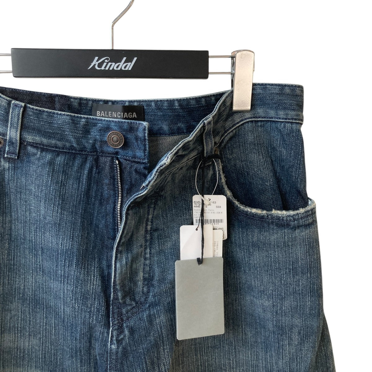 BALENCIAGA 23AWDOUBLE FRONT WIDE LEG JEANSデニムパンツ767979 古着・中古-3枚目のアイテム画像