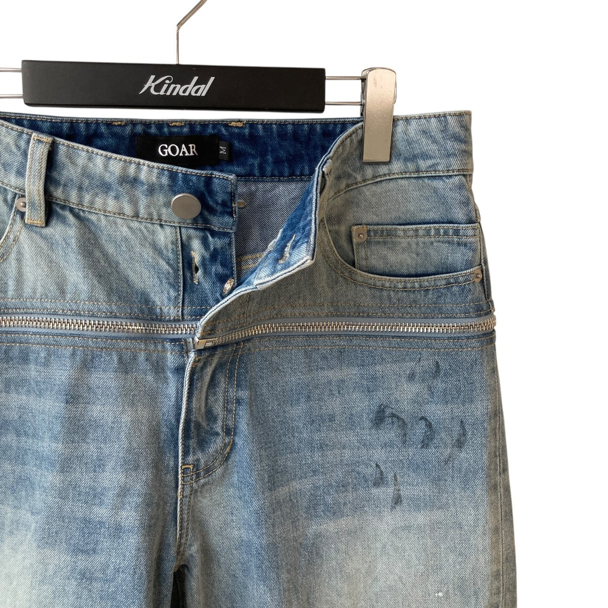 パンツ goar.archive ZIPPER WAIST DENIM BLUE GOAR(ゴア) zipper waisted pantsデニムパンツ インディゴ サイズ M