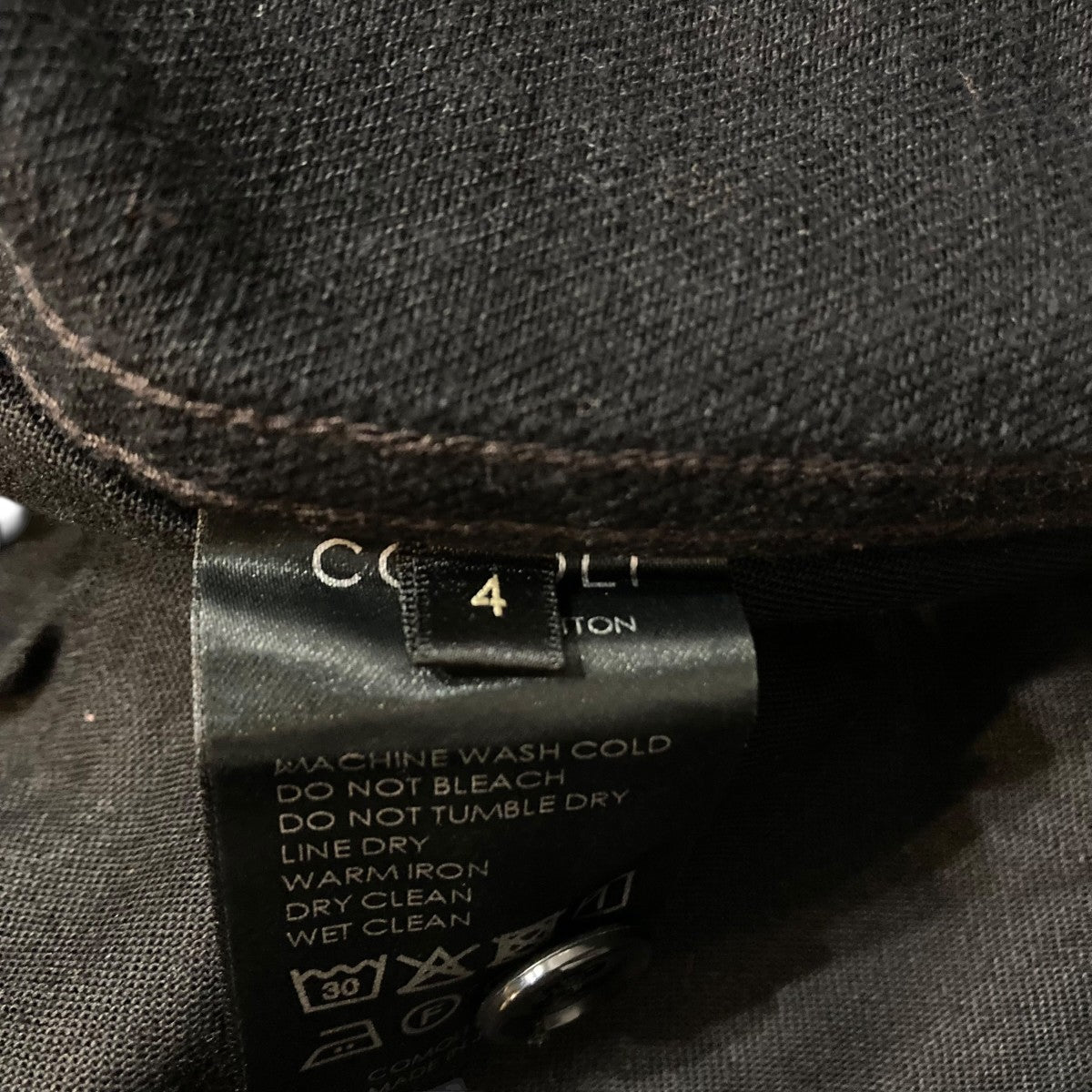 COMOLI 25AWブラックデニム ベルテッドパンツデニムパンツCO3-03001 古着・中古-9枚目のアイテム画像
