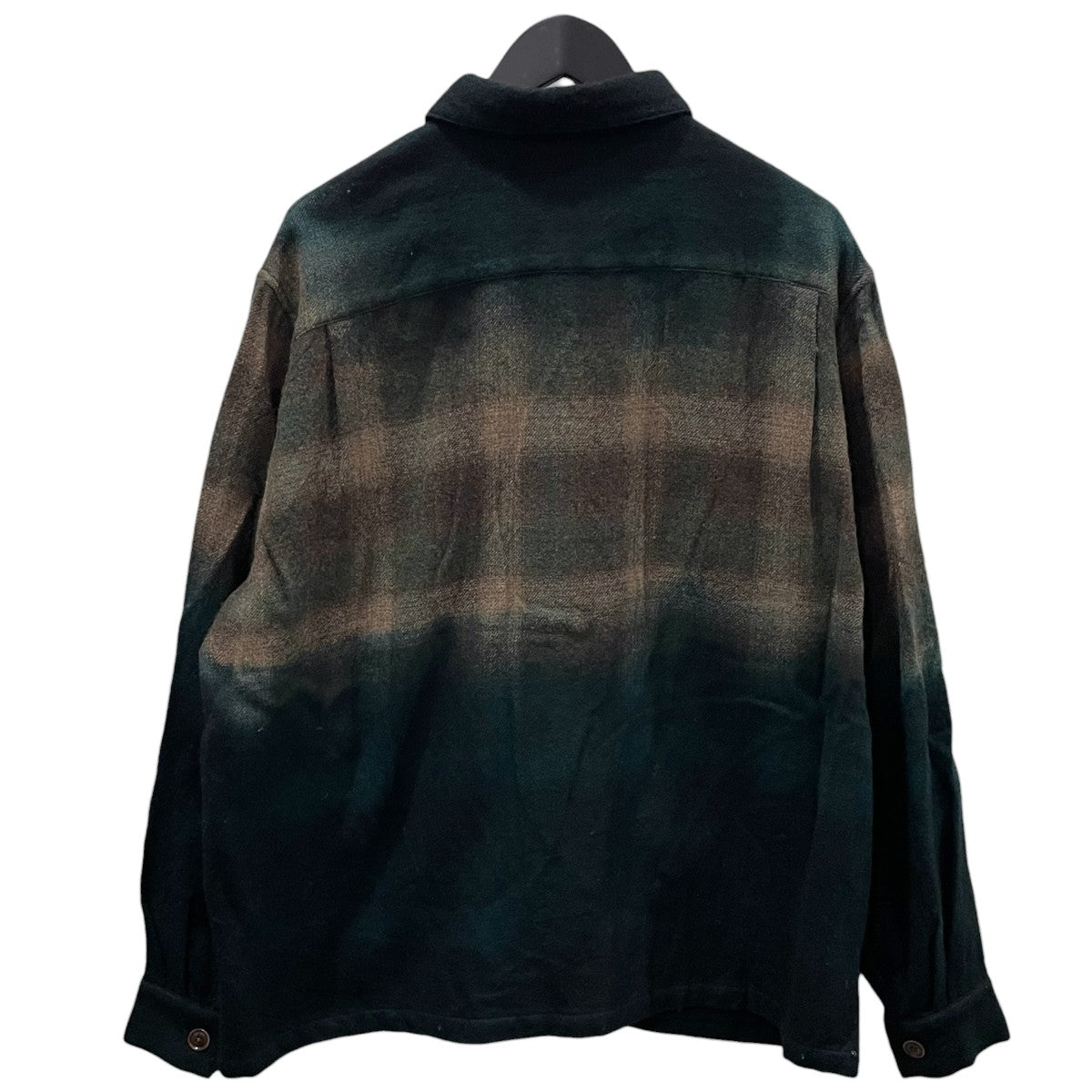 224AW ウール オンブレチェック オーバーシャツ Wool Ombre Check Overshirt 4057W-542-5467