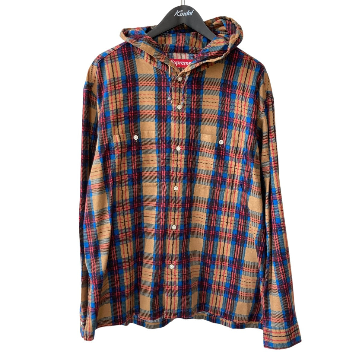24SSPrinted Hooded Flannel Shirtフーデッド フランネル シャツ