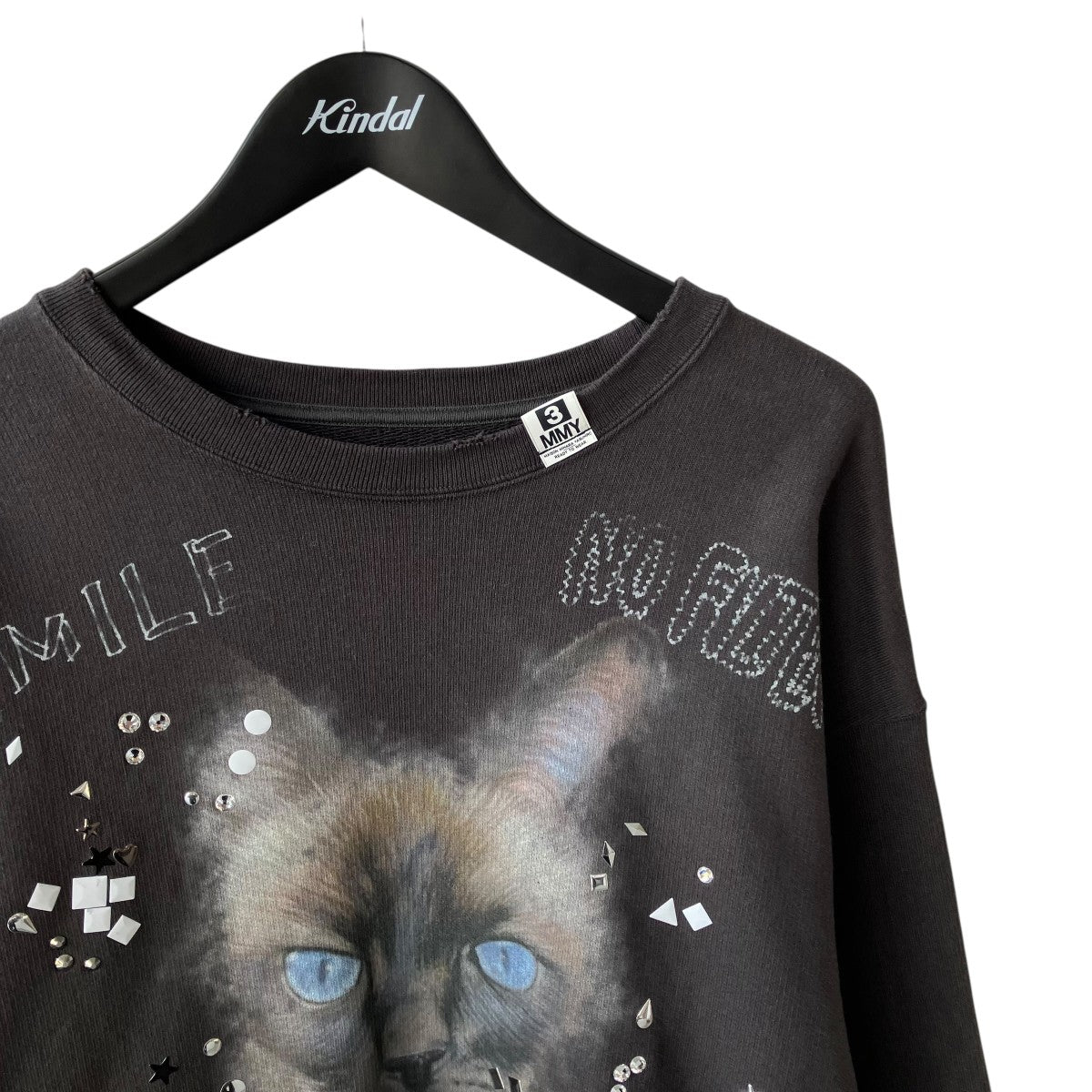Maison MIHARA YASUHIRO EMBELLISHDISTRESS CAT PULLOVERトレーナーJ15PO723 古着・中古-3枚目のアイテム画像