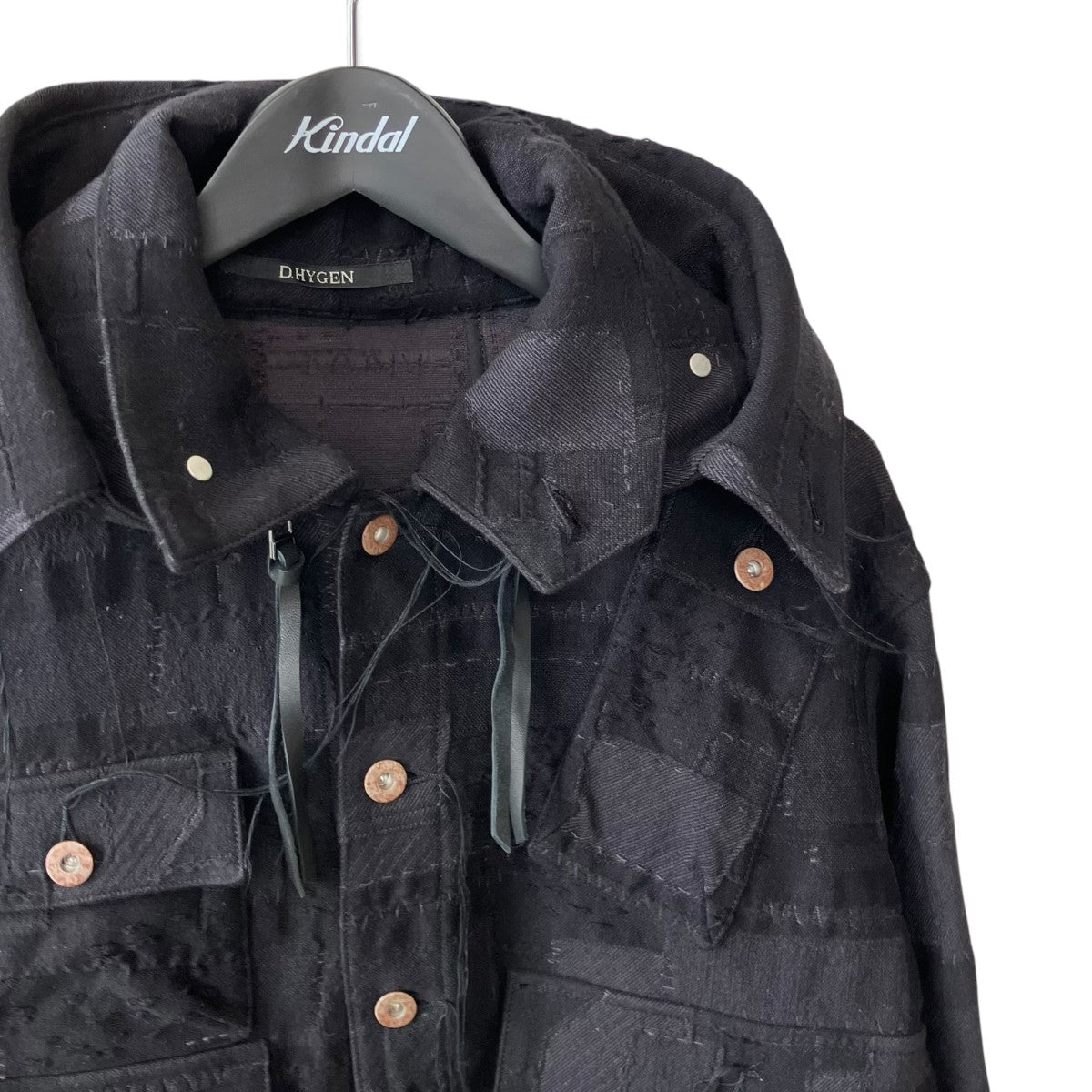 Crust Patchwork Jacquard Hood-Attached JacketジャケットST104-0625A
