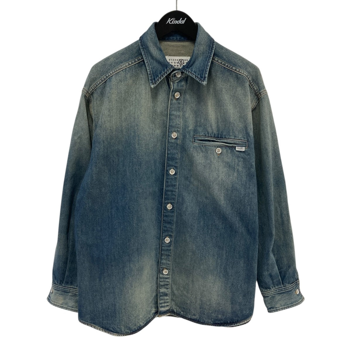 MM6 Maison Margiela Blue Denim 11oz Long-sleeved Shirtデニムジャケットsh0dt0044 古着・中古-1枚目のアイテム画像