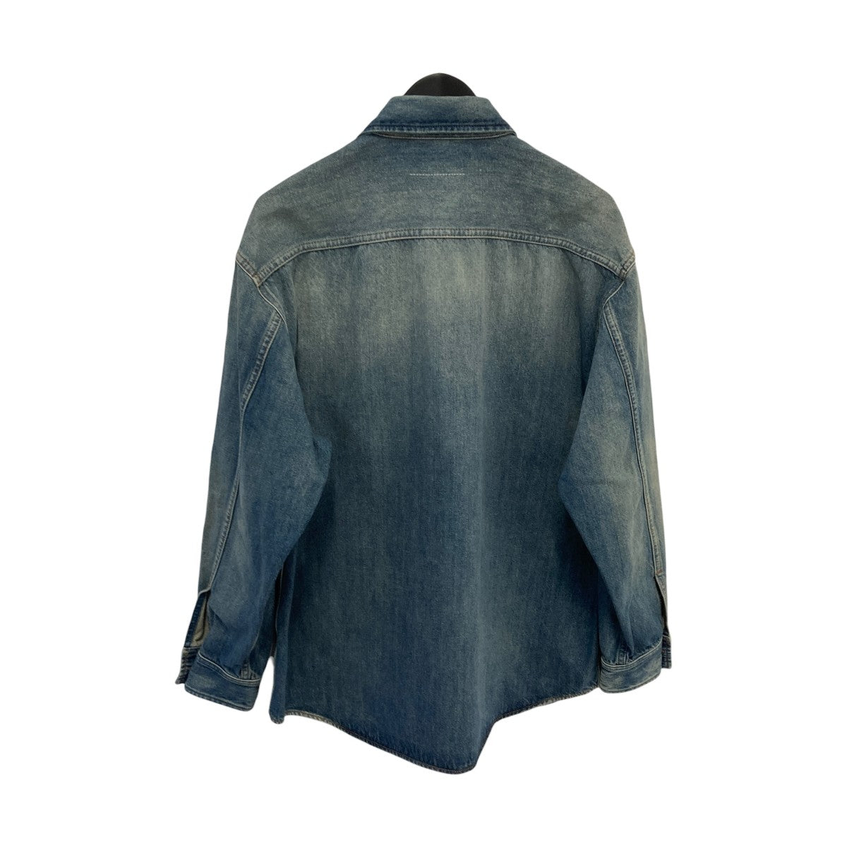 MM6 Maison Margiela Blue Denim 11oz Long-sleeved Shirtデニムジャケットsh0dt0044 古着・中古-2枚目のアイテム画像