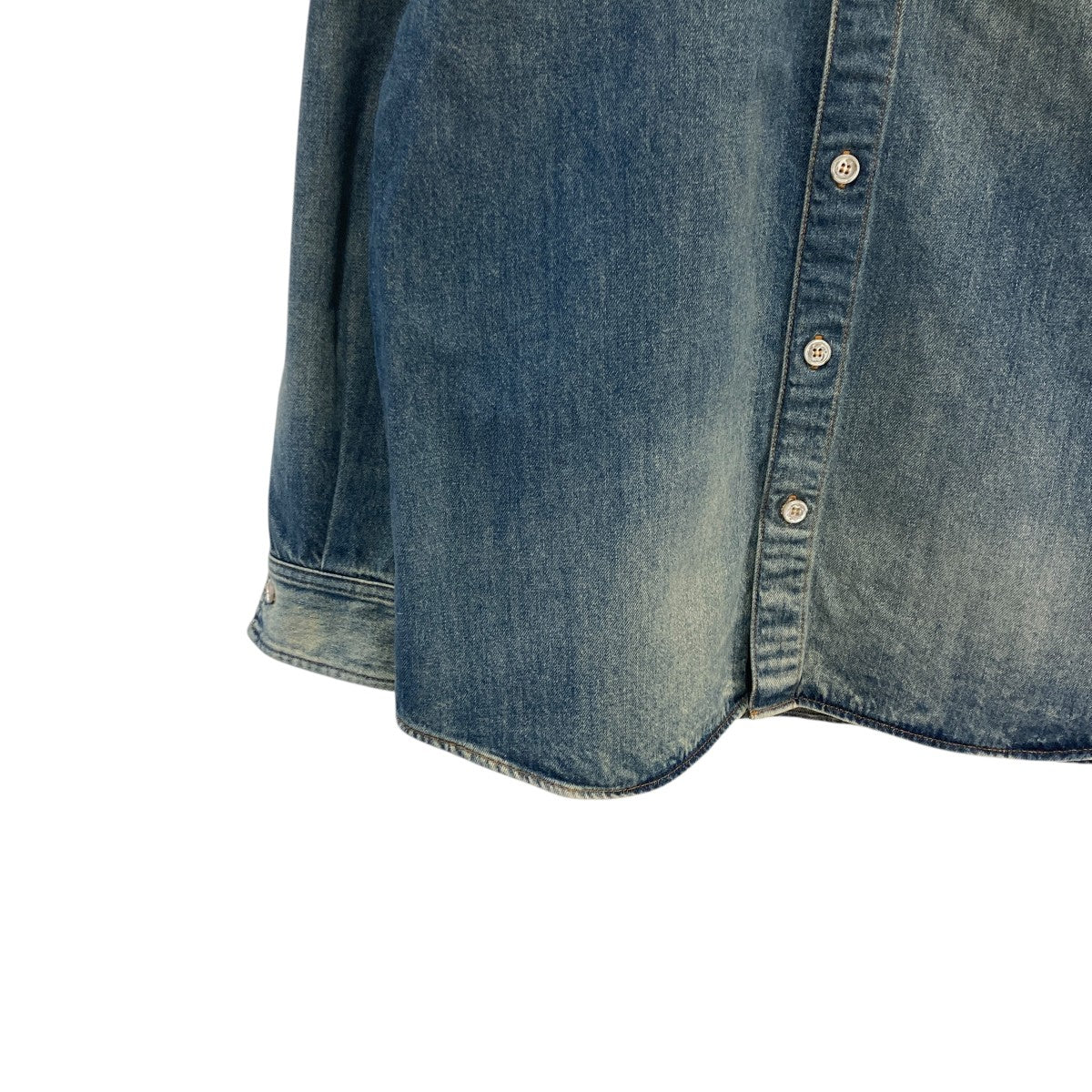 MM6 Maison Margiela Blue Denim 11oz Long-sleeved Shirtデニムジャケットsh0dt0044 古着・中古-4枚目のアイテム画像