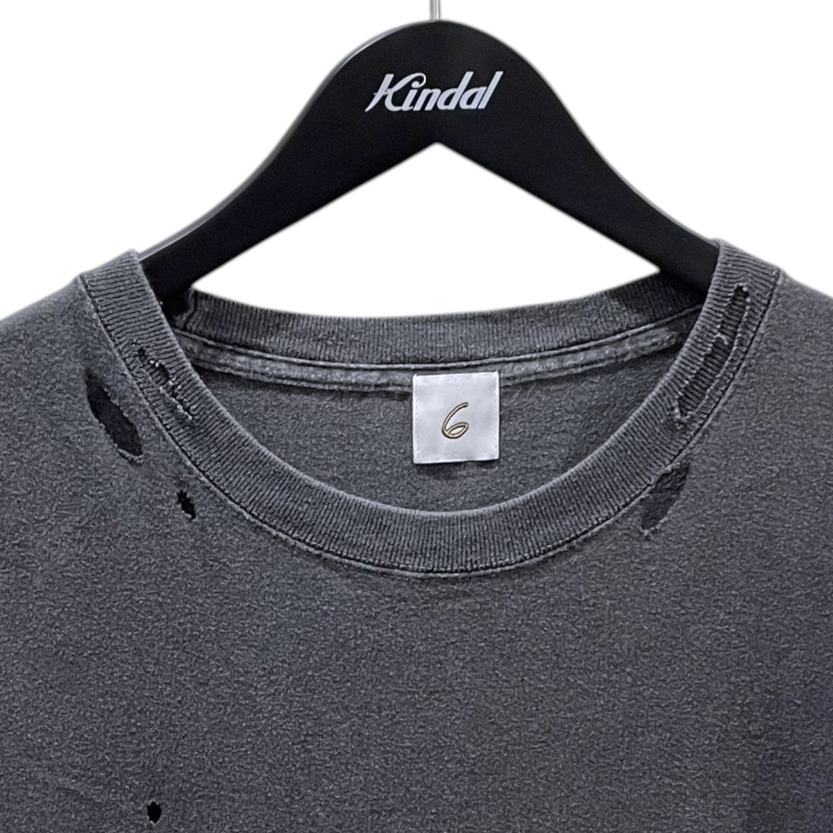 ダメージ加工ミッキープリントTシャツ