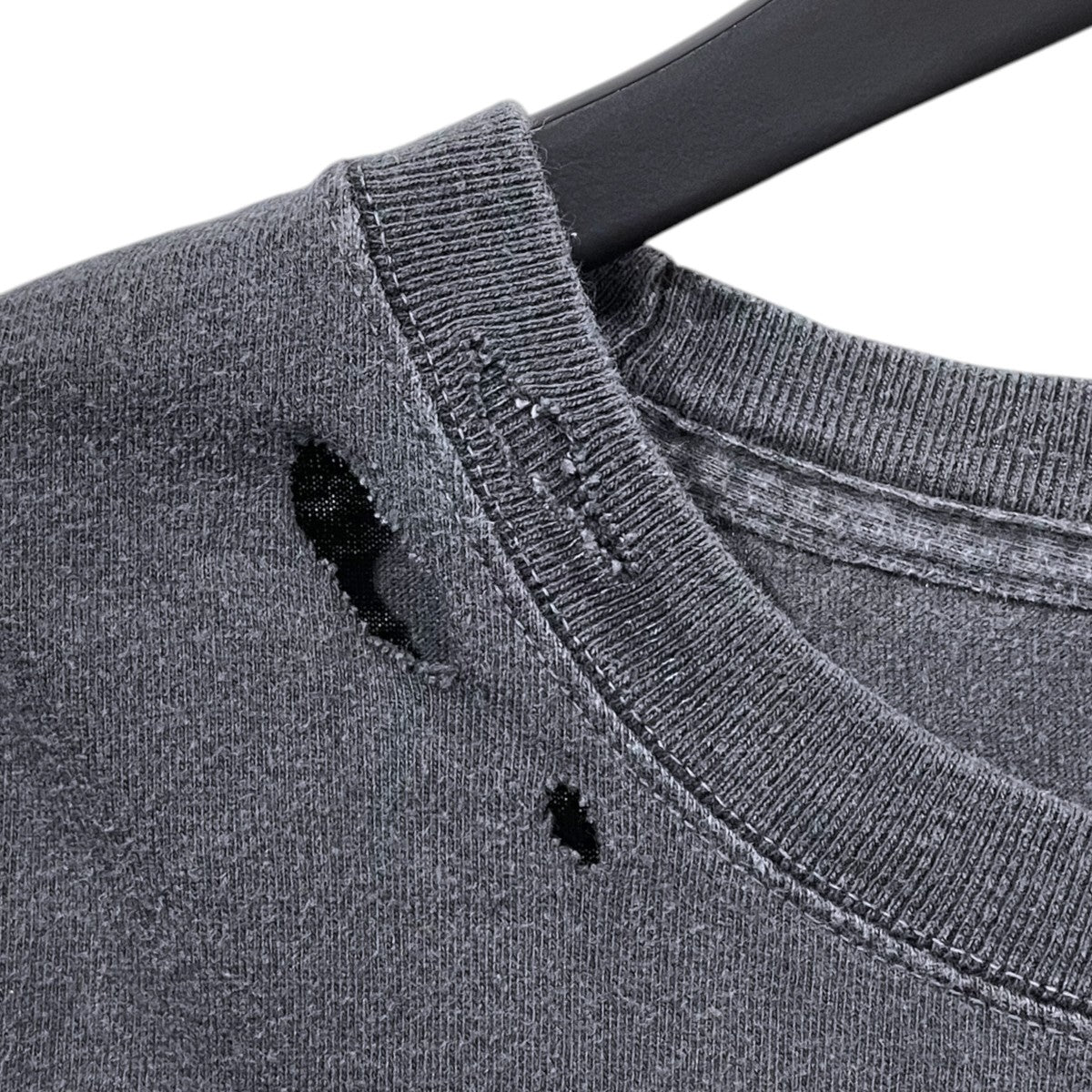 ダメージ加工ミッキープリントTシャツ