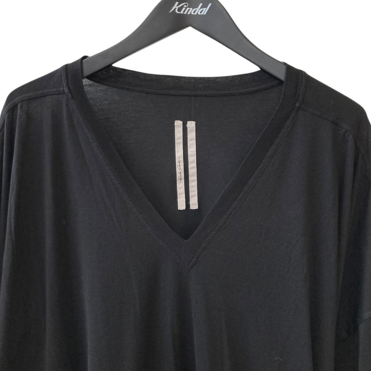 RICK OWENS 26SSV TOMMY TVネック TシャツRR01F2279BH 古着・中古-3枚目のアイテム画像