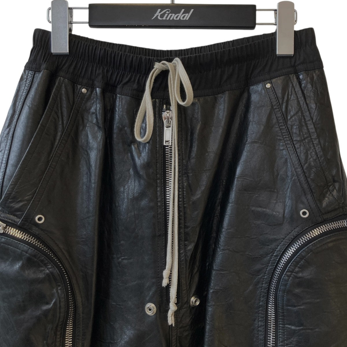 RICK OWENS Bauhaus Bela Leather ShortsレザーショートパンツRU02D6392-LBW 古着・中古-3枚目のアイテム画像