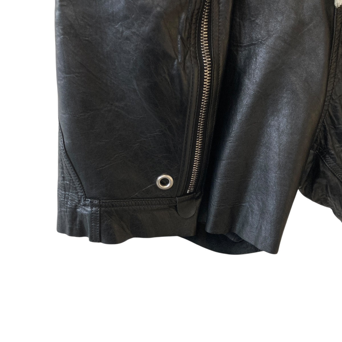 RICK OWENS Bauhaus Bela Leather ShortsレザーショートパンツRU02D6392-LBW 古着・中古-4枚目のアイテム画像