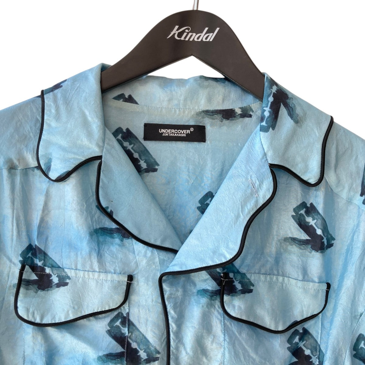 UNDERCOVER Double Edge Razor Printed Shirt総柄シルクシャツUC1B1402 古着・中古-3枚目のアイテム画像