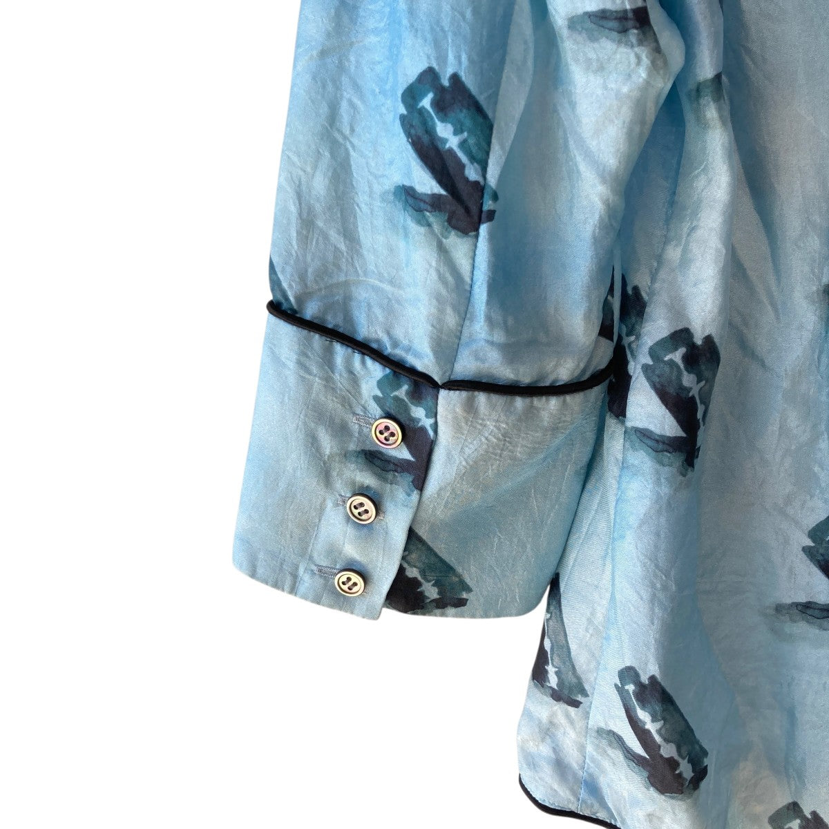 UNDERCOVER Double Edge Razor Printed Shirt総柄シルクシャツUC1B1402 古着・中古-5枚目のアイテム画像