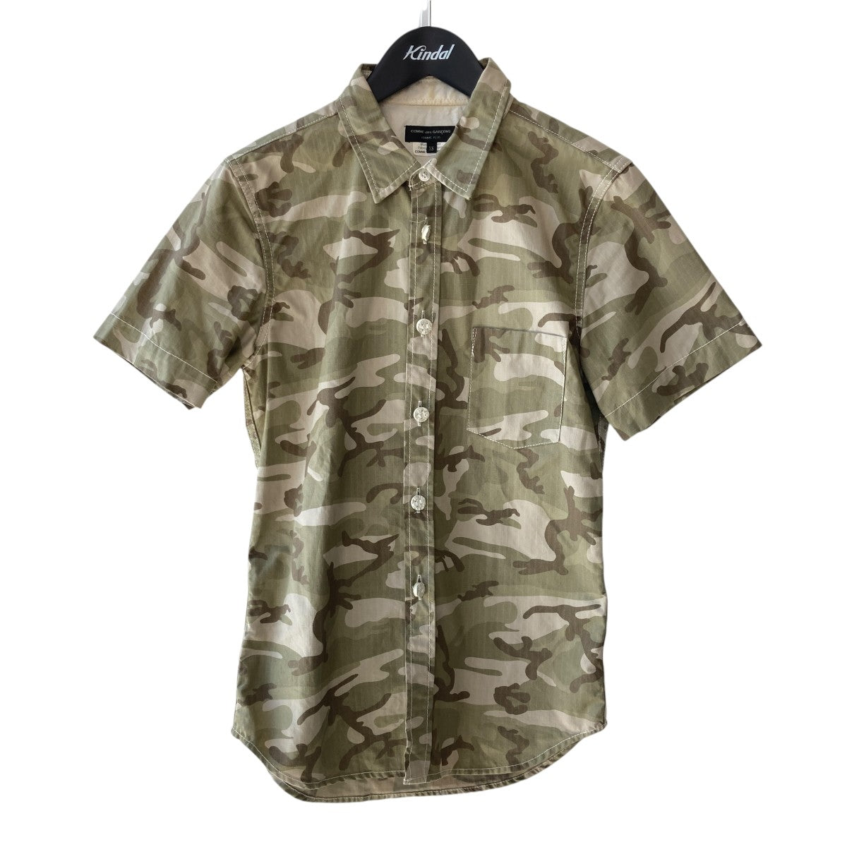 COMME des GARCONS HOMME PLUS カモフラージュ柄半袖シャツPK-B042 古着・中古-1枚目のアイテム画像