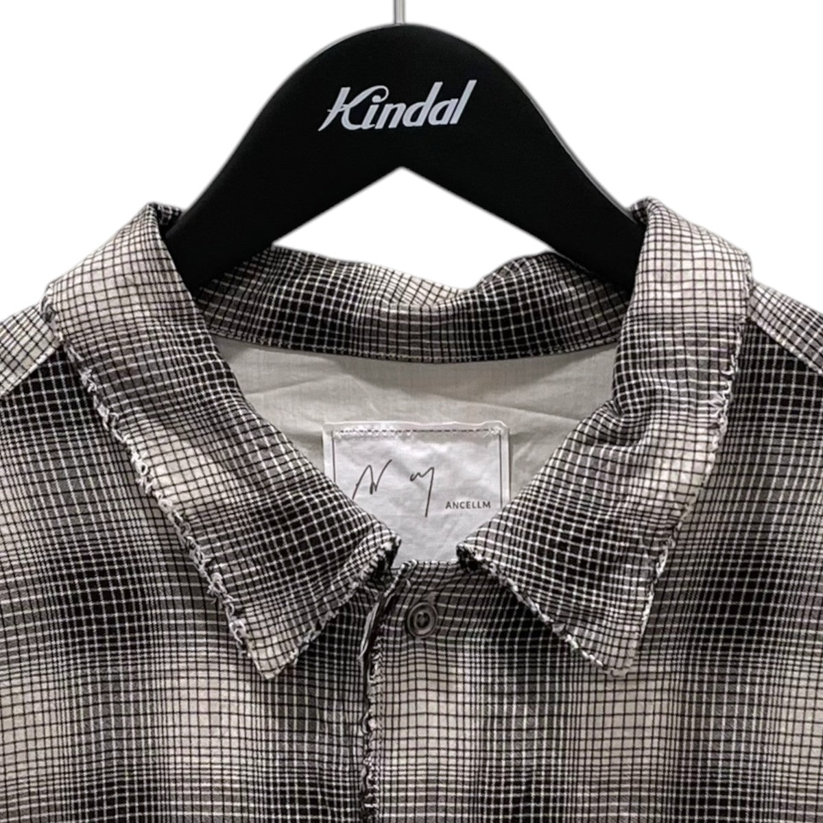 25SS ダメージ加工オンブレチェック柄長袖シャツ OMBRECHECK SHIRT オンブレチェックシャツ ANC-SH61-A