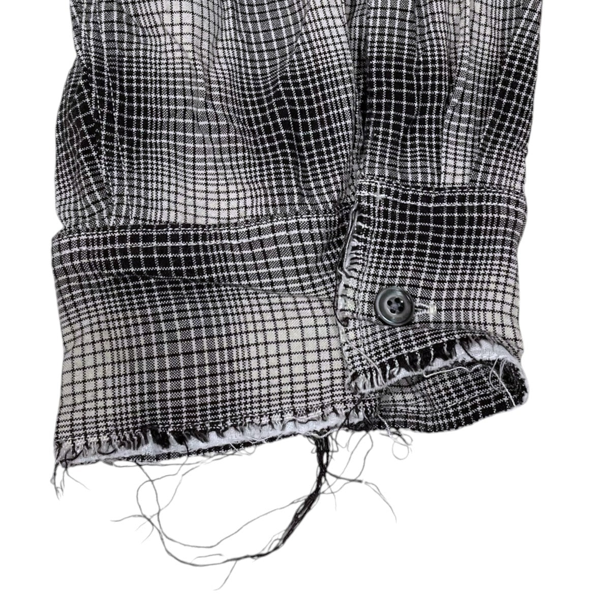 25SS ダメージ加工オンブレチェック柄長袖シャツ OMBRECHECK SHIRT オンブレチェックシャツ ANC-SH61-A