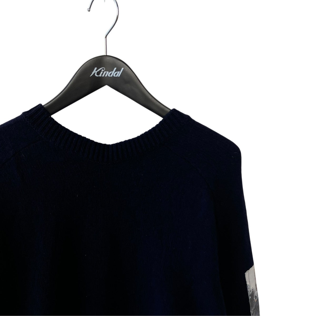 RAF SIMONS Light roundneck hammersleeve sweater with patchesニット 古着・中古-3枚目のアイテム画像