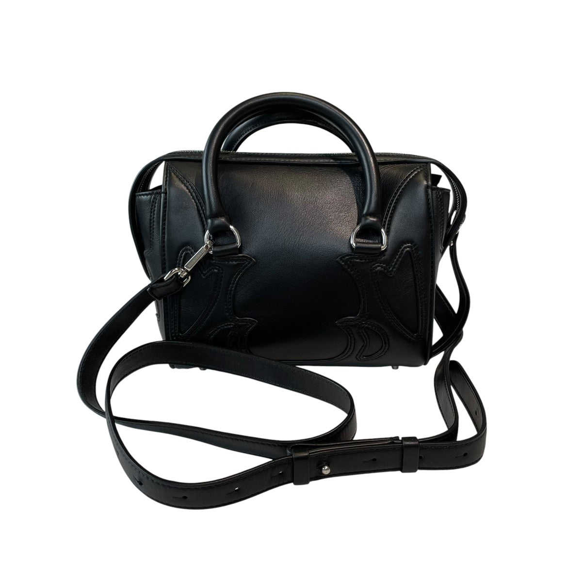 ANN DEMEULEMEESTER TABITA INTARSIA SOFT DOCTORS BAGレザーバッグ2520WSB10 古着・中古-2枚目のアイテム画像