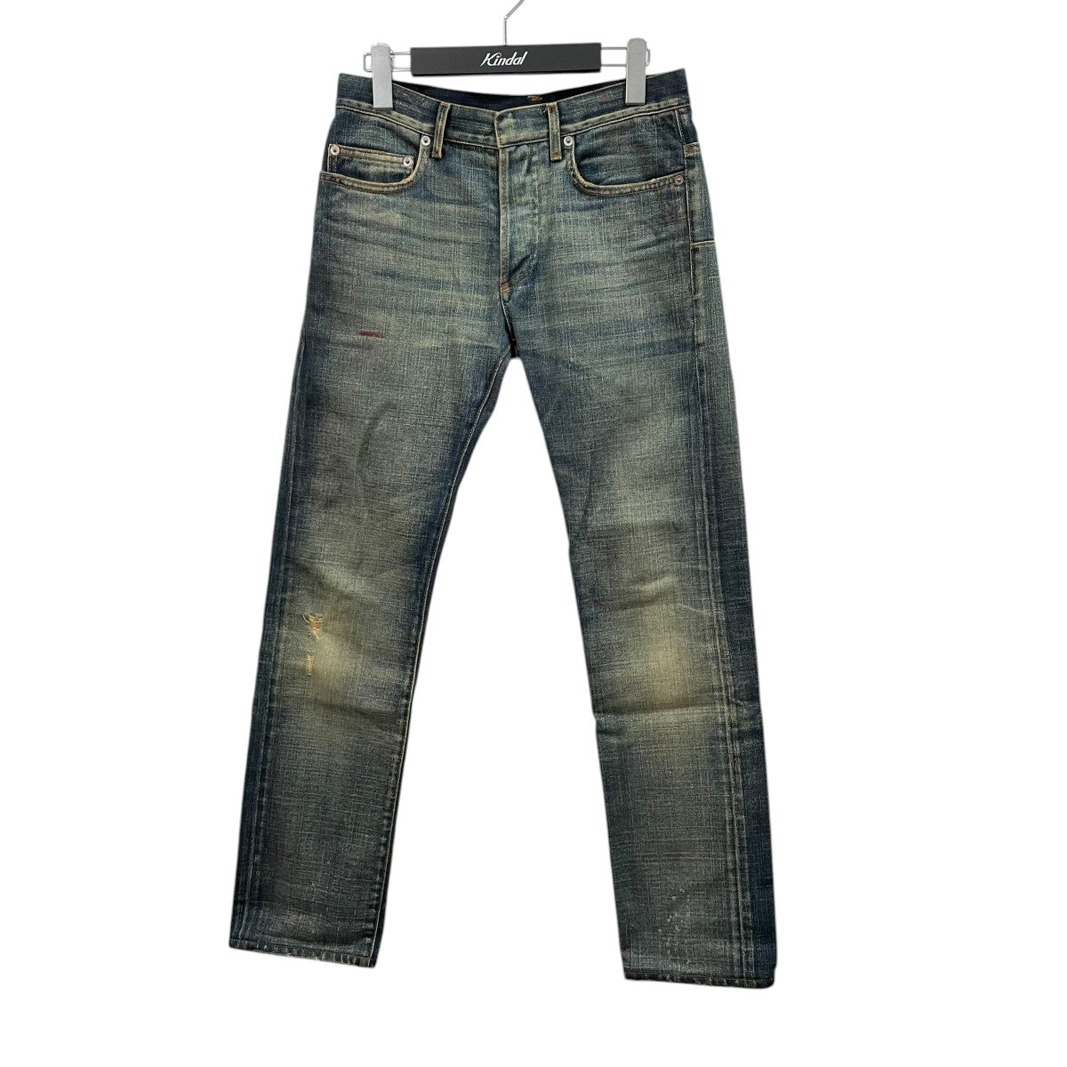 Dior Homme UNDER MY CAR ペイント加工デニムパンツ 古着・中古-1枚目のアイテム画像
