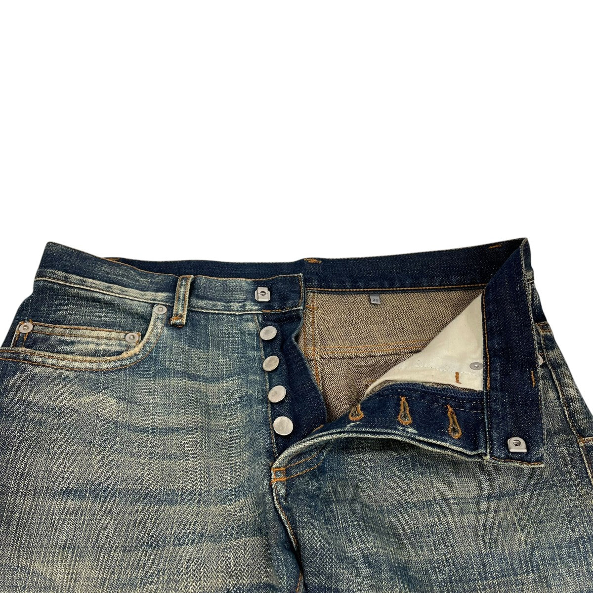 Dior Homme UNDER MY CAR ペイント加工デニムパンツ 古着・中古-3枚目のアイテム画像