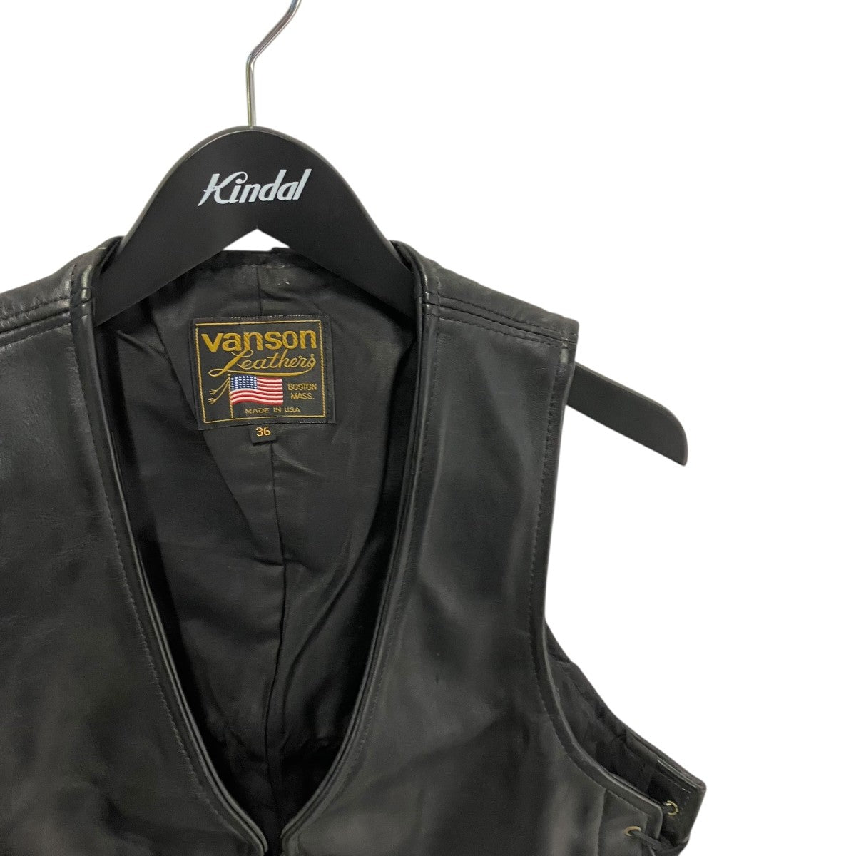 VANSON サイドレースアップベスト 古着・中古-3枚目のアイテム画像