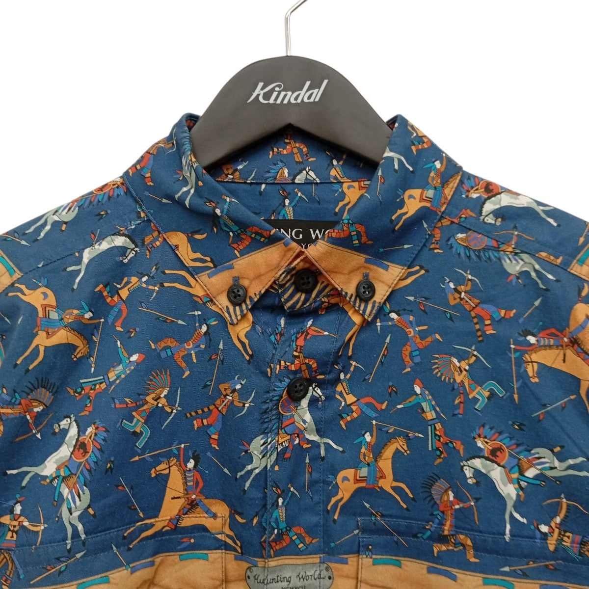 HUNTING WORLD 総柄長袖シャツ82ST05 古着・中古-3枚目のアイテム画像