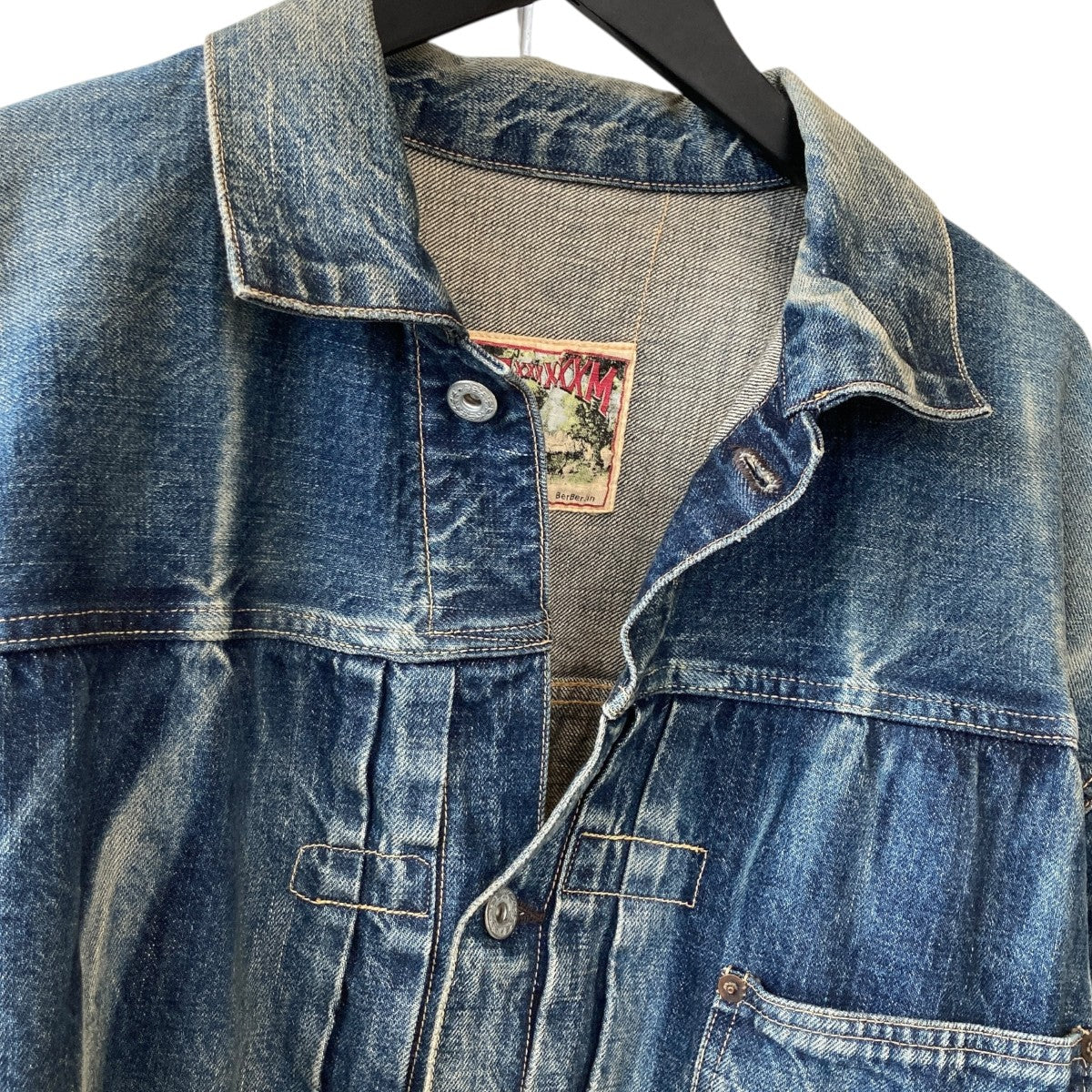 SAINT MICHAEL×BERBERJIN 1stデニムジャケットSM-HR8-0000-C39 古着・中古-4枚目のアイテム画像