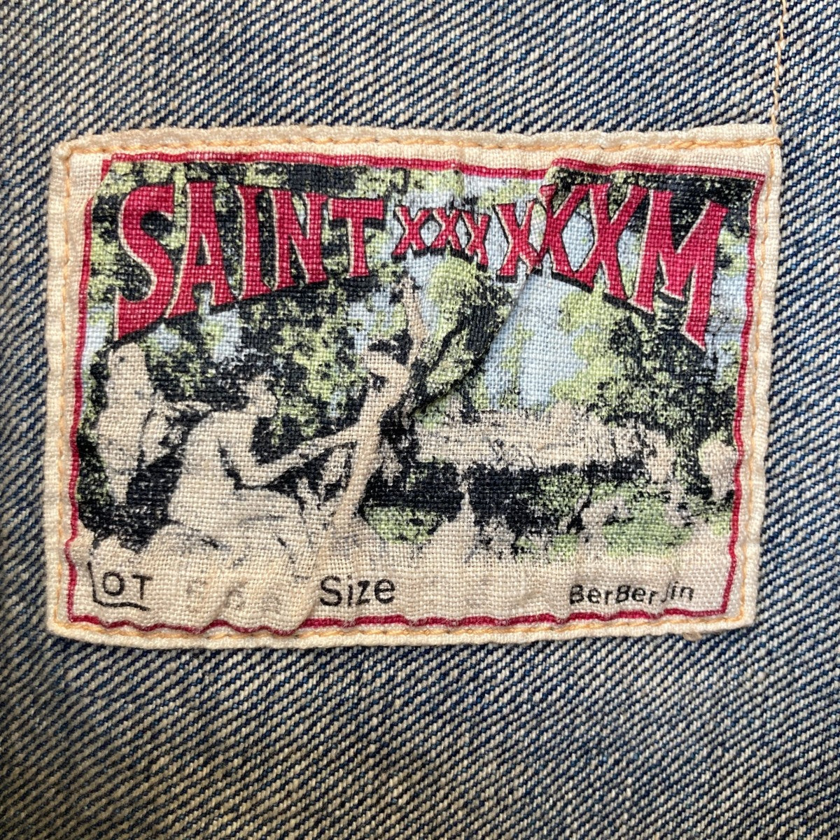 SAINT MICHAEL×BERBERJIN 1stデニムジャケットSM-HR8-0000-C39 古着・中古-6枚目のアイテム画像